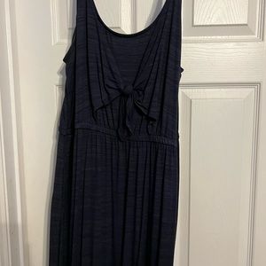18/20 Lane Bryant maxi dress with tie-dye accent at the bottom.
